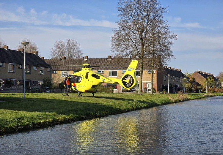 Traumahelikopter geland in Randwijk