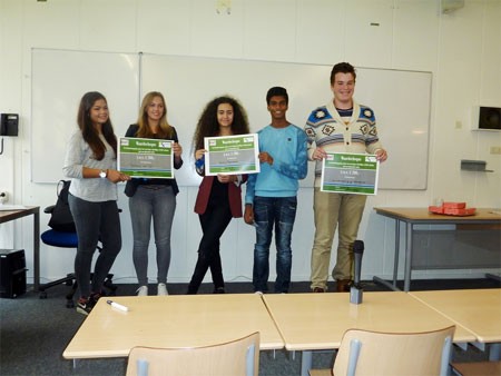 Stimuleringsprijs uitgereikt aan leerlingen Willem de Zwijgercollege