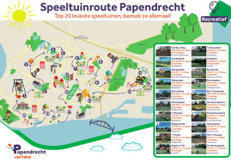 Speeltuinroute Papendrecht (voor kinderen)