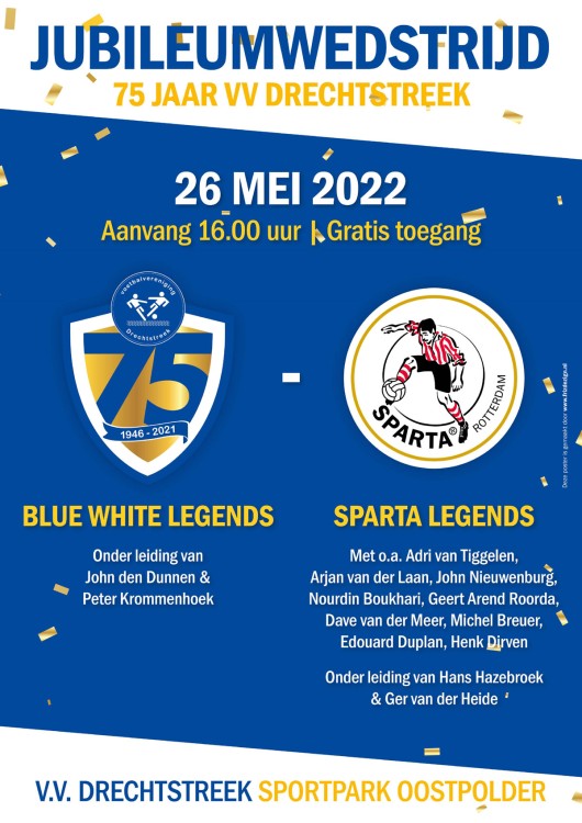 Jubileumwedstrijd Drechtstreek Legends - Sparta Legends